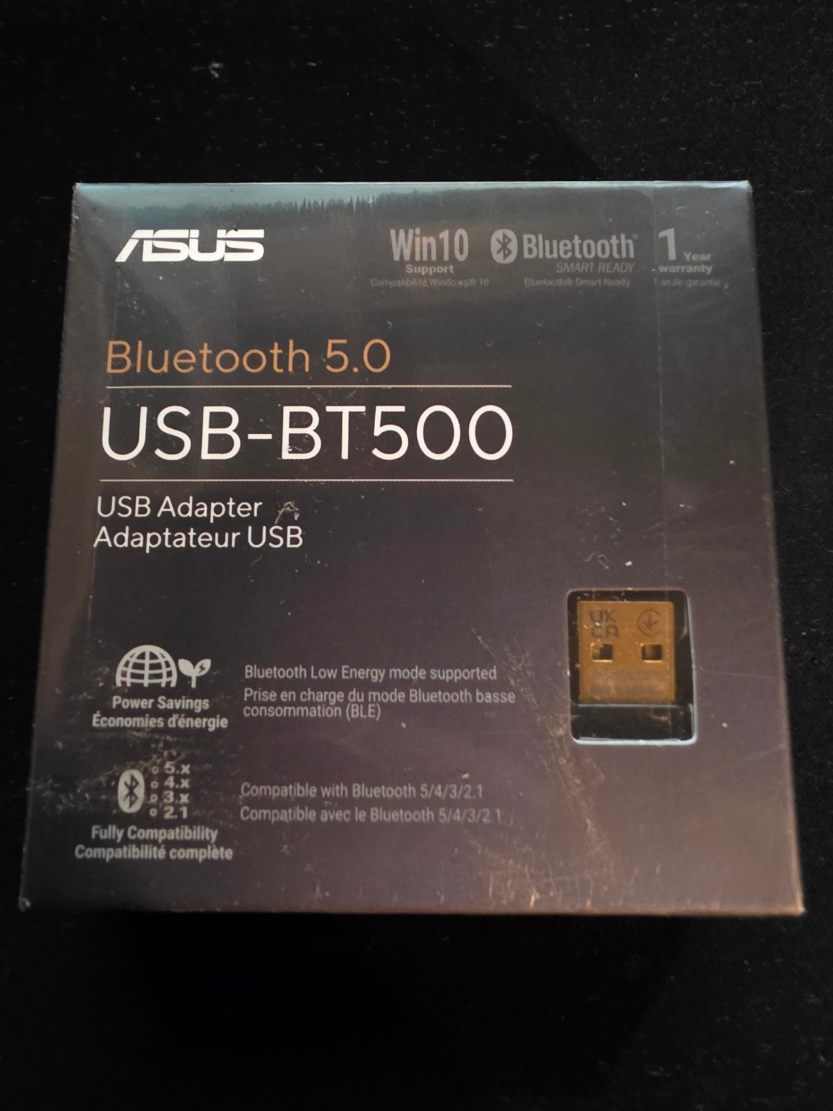 NEW ASUS USB-BT500 Bluetooth 5.0 USB Adapter Unopened Sealed Package