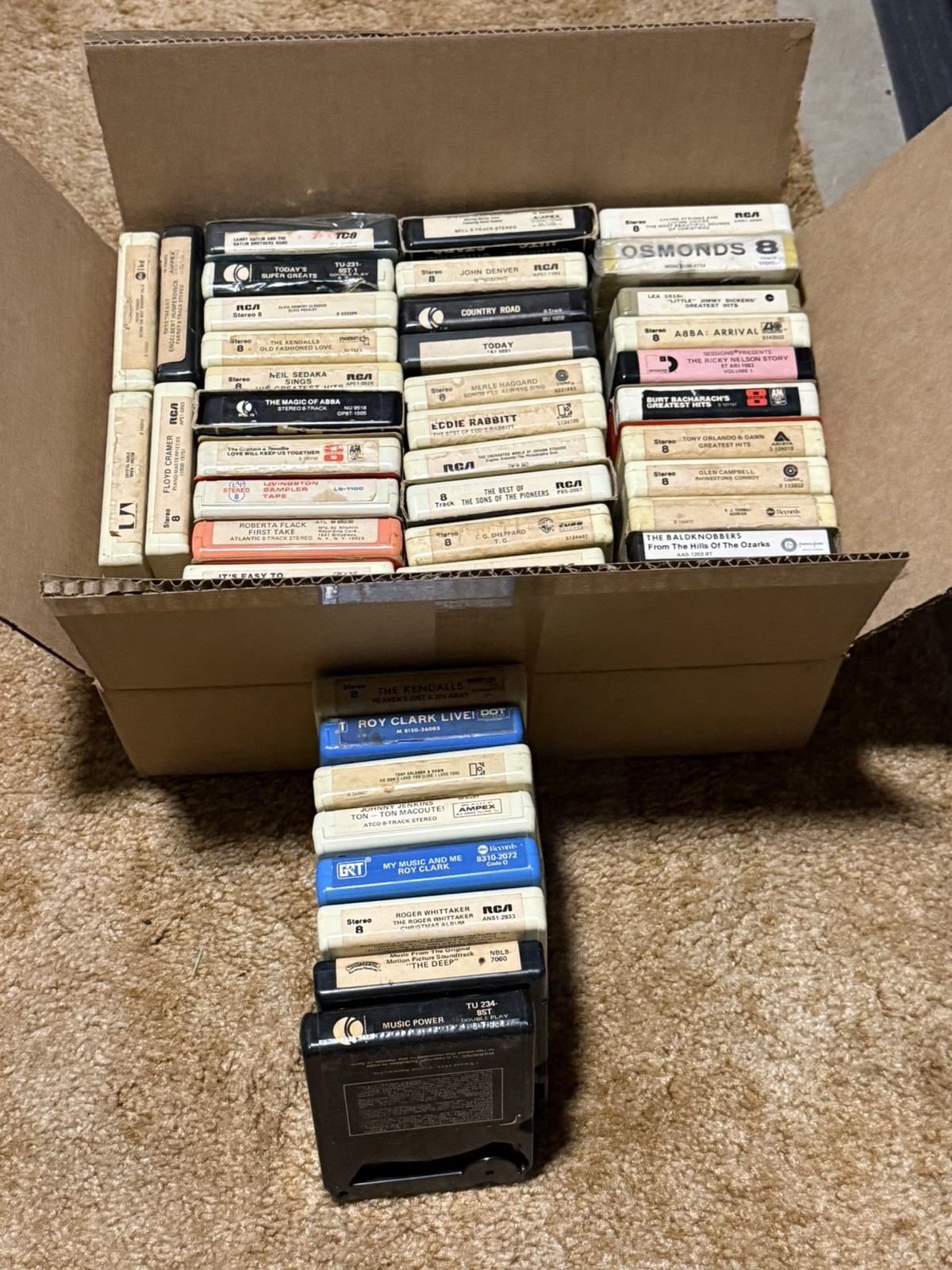 Lot of 45 8-Track Tapes 