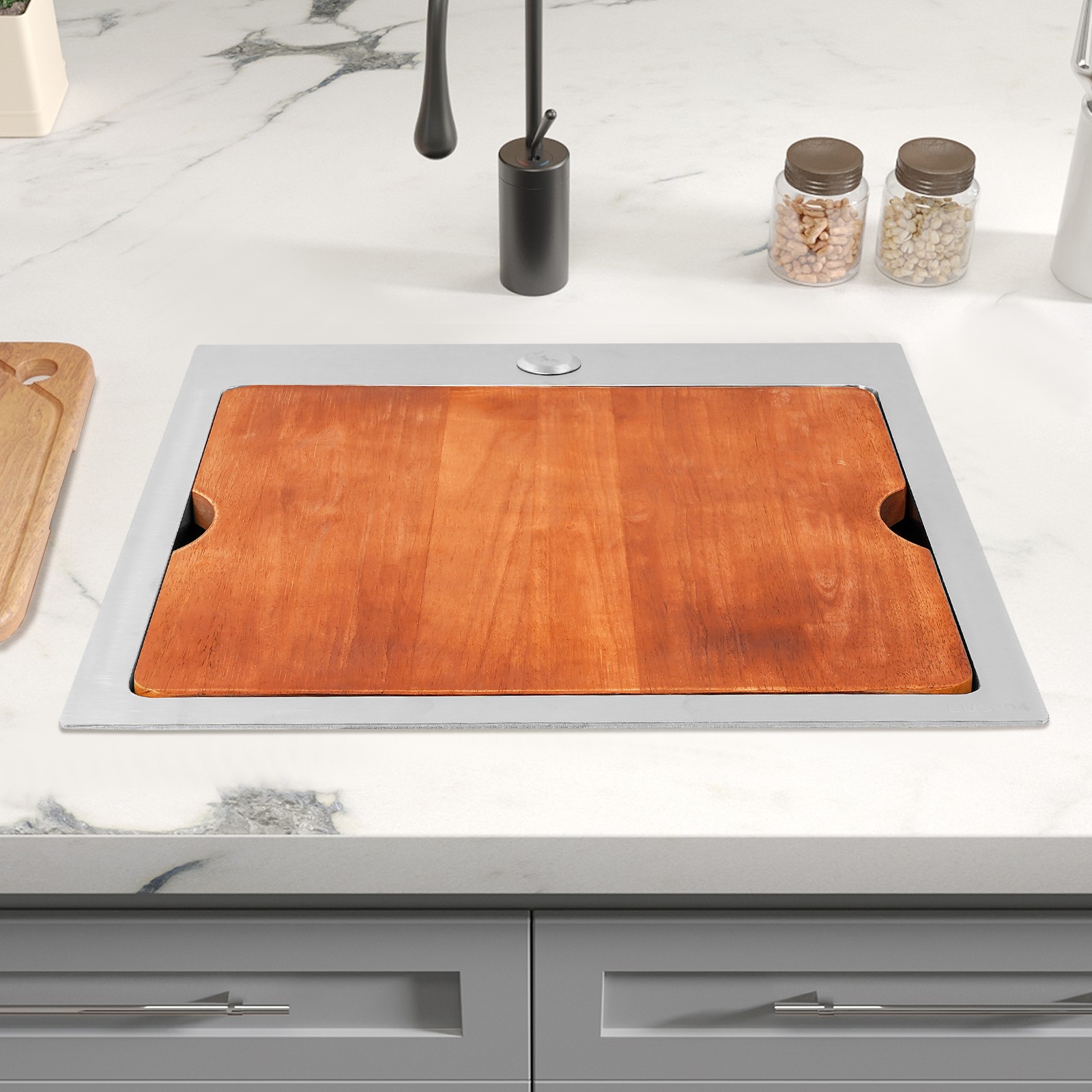 Kitchen Sink Workstation Sink with Cutting Board Stainless Steel Kitchen Sink