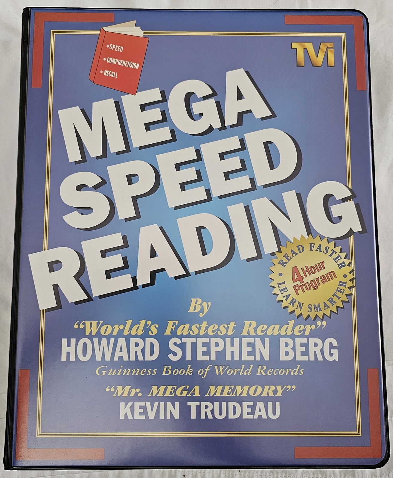 Mega Speed Reading Audio Cassette & VHS Set Howard Stephen Berg Kevin Trudeau