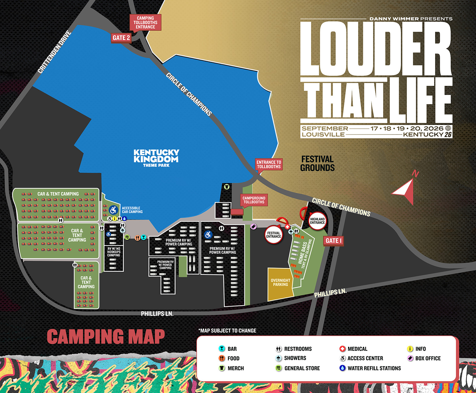RV Camping (No Hookups) - 5-Night Pass Ticket - Louder Than Life 2026
