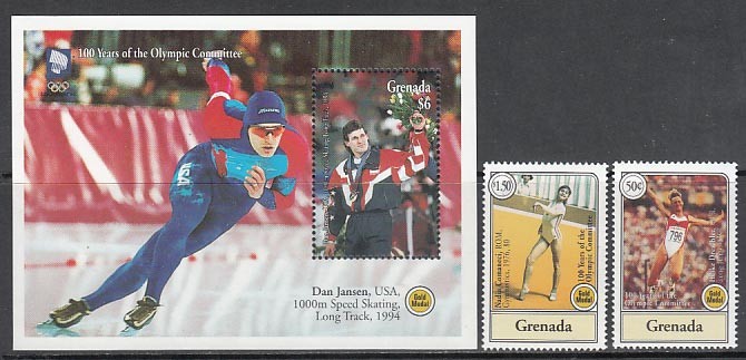 Grenada - Mail 1994 Yvert 2432/3+H.358 ** Mnh Sports