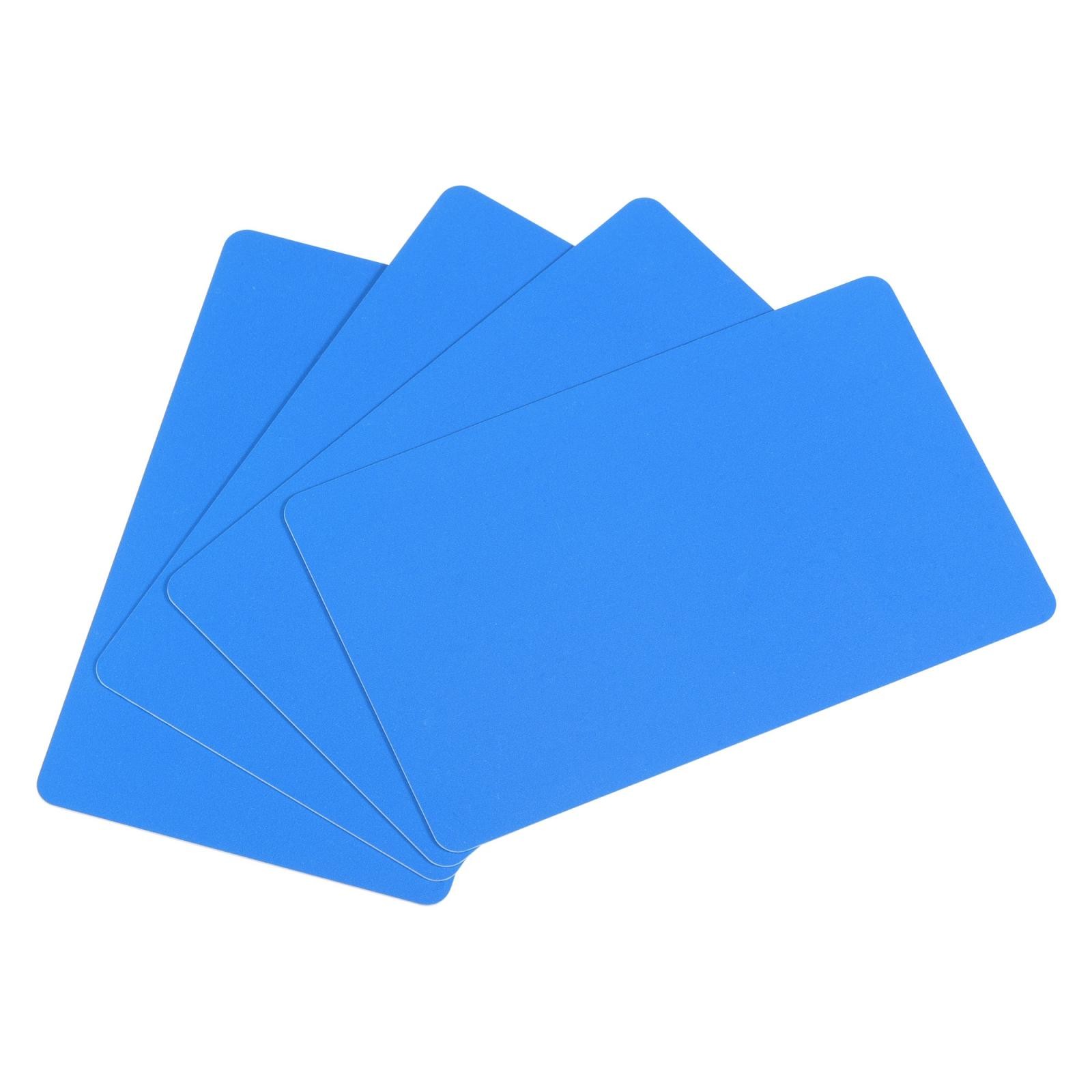 50Pcs Blank PVC Cards ID Badge Printer Graphics Quality Blue Plastic