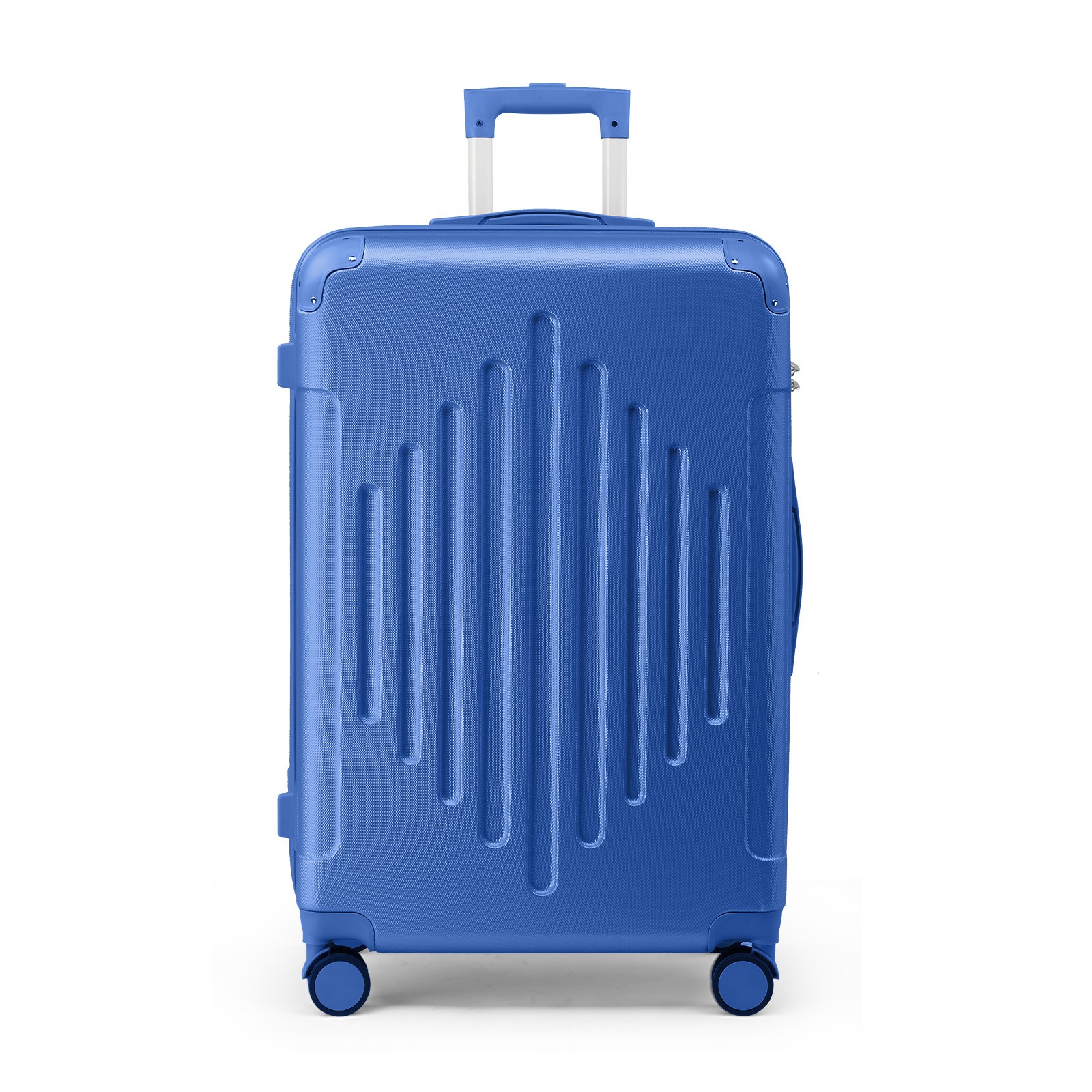 24in ABS Check-In Luggage with Diamond Pattern & Reinforced Corners (Deep Blue)