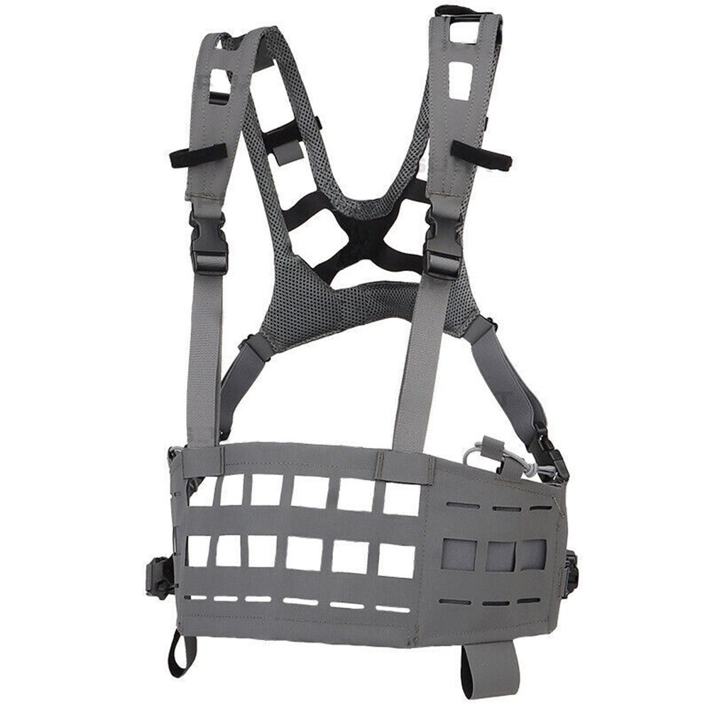 Tactical Molle Vest Chest Rig Laser Cut Lightweight Quick Release ]