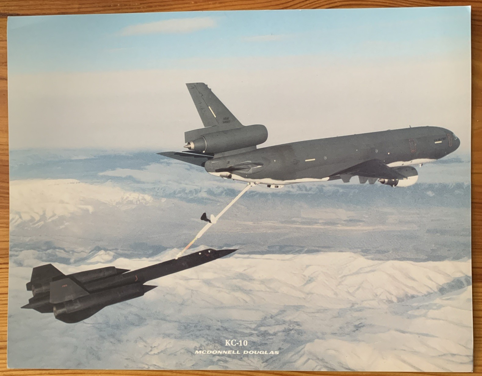 Lockheed SR-71 Blackbird In Air Refuel McDonnell Douglas KC-10 “Shamu” Info Card