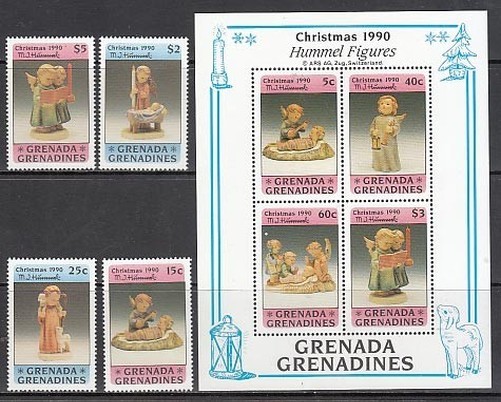 Grenada-Grenadines - Mail Yvert 1184/7+H.212 ** Mnh Christmas