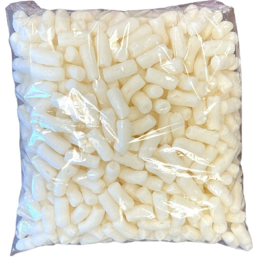 Minipak Biodegradable Packing Peanuts 0.6 Cu Ft Minipack Bag White Noodle Shaped