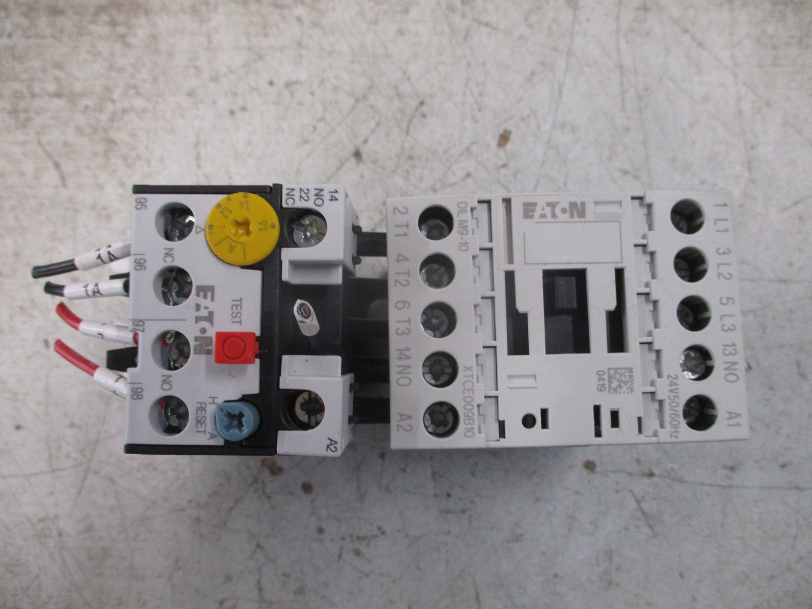 Eaton Starter DIL M9-10 XTCE009B10/ZB12-1,6 XTOB1P6BCI 24V Coil Trip: 1-1.6A