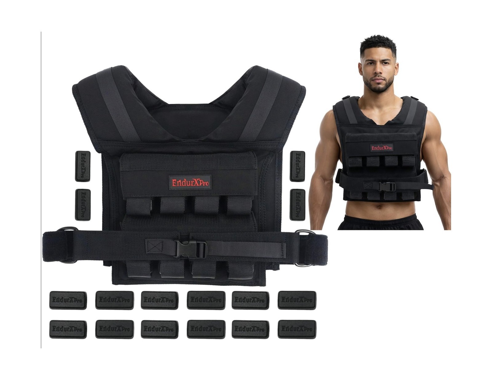 Premium Weighted Vest for Men & Women - Adjustable Weight Training Vest for R...