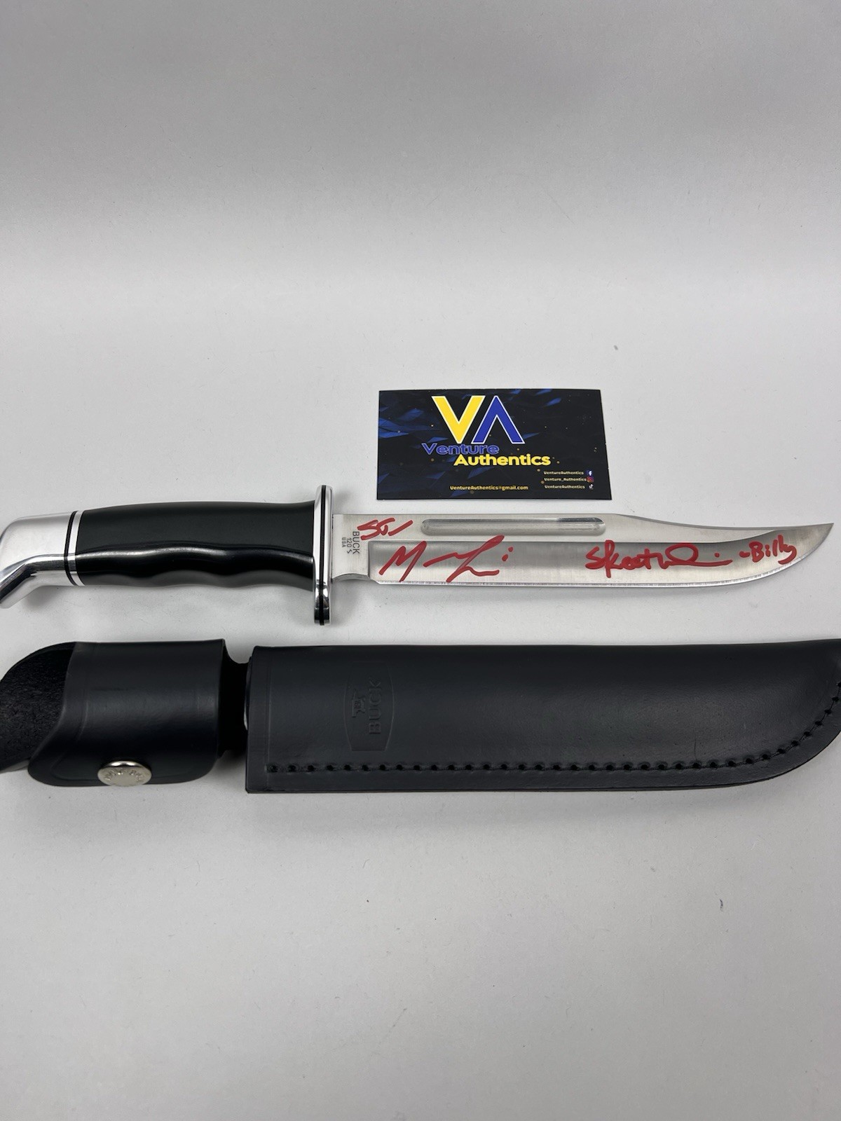 Matthew Lillard & Skeet Ulrich Signed Buck 120 Knife Scream w/ JSA WITNESS COA