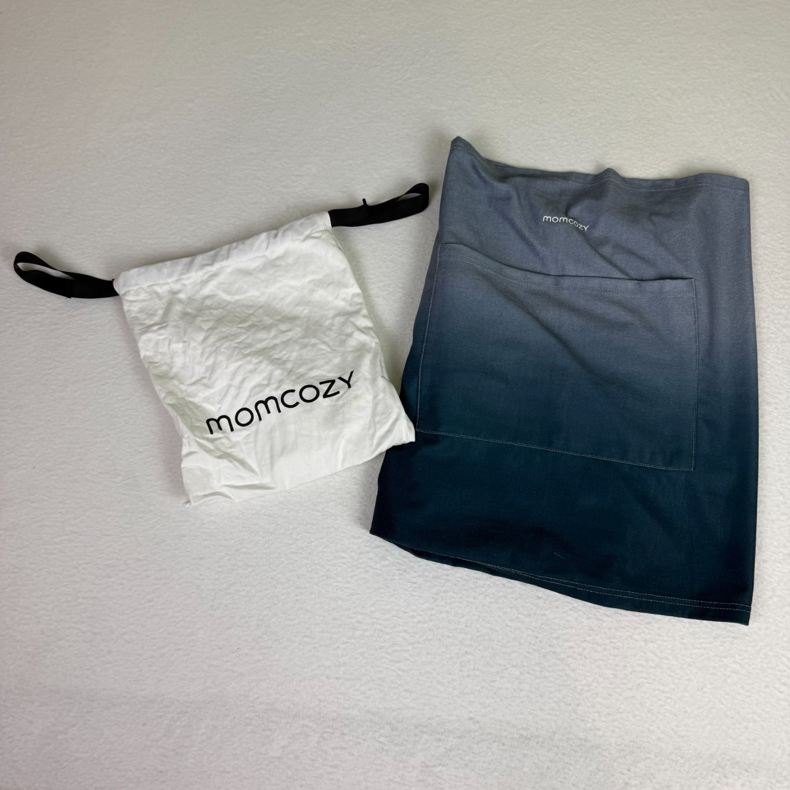 MomCozy Baby Wrap Carrier Adjustable Buckle Sling Ombre Blue