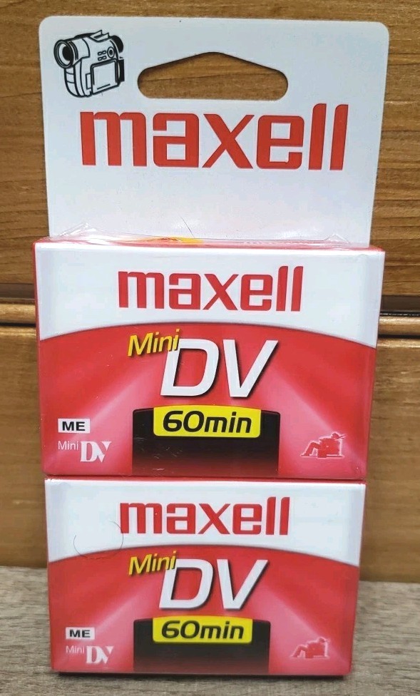 New Sealed- Maxell 2Pack Mini DV 60 Min ME Camcorder Tapes 