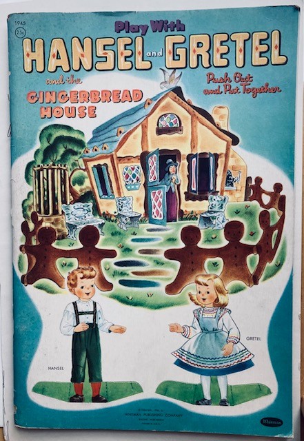 Vintage Whitman HANSEL & GRETEL & GINGERBREAD HOUSE Paper Dolls 1956 Uncut