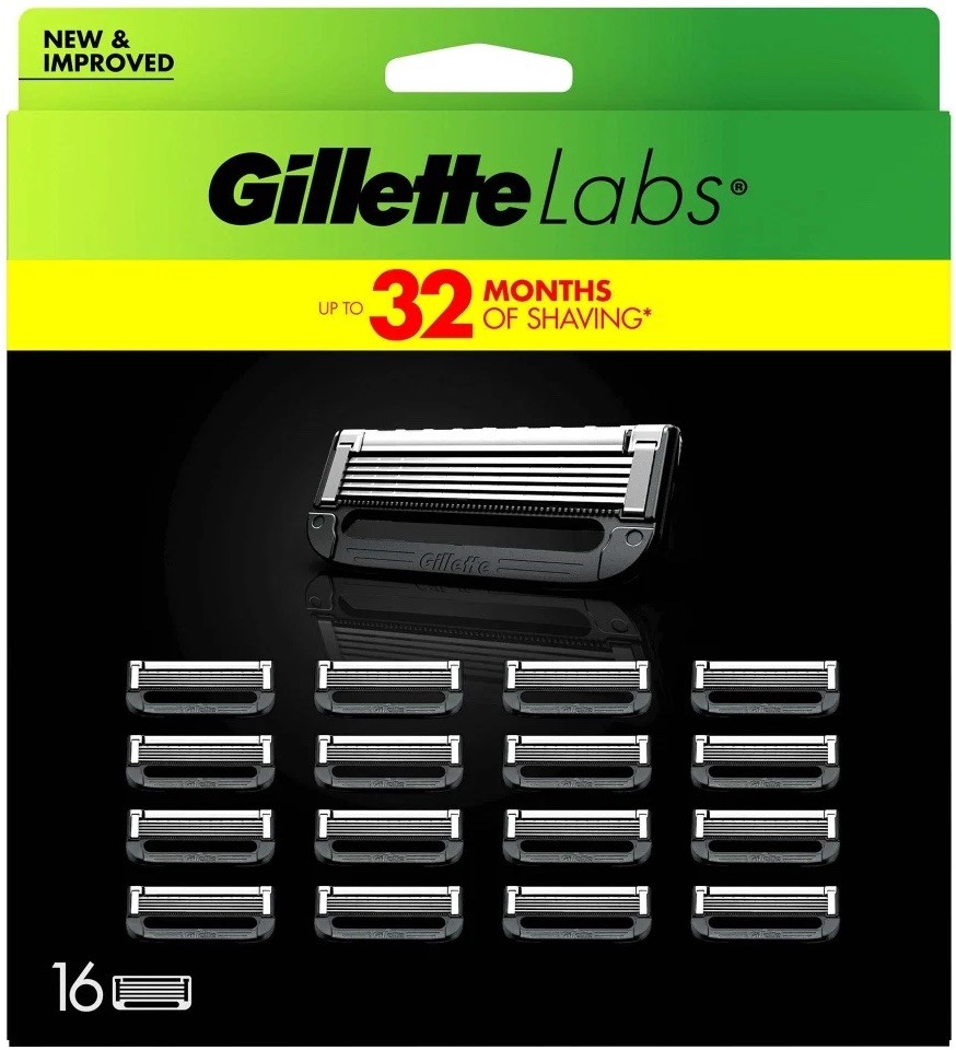 Gillette Labs Exfoliating Bar Razor Blade Refills - 16 Cartridges