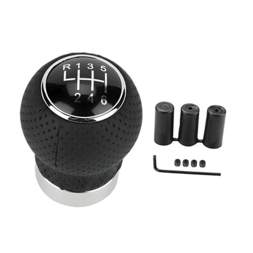 6-Speed Car Shift Knob, Leather Shift Knob Lever Kit, Gear 6/Round Head R Up