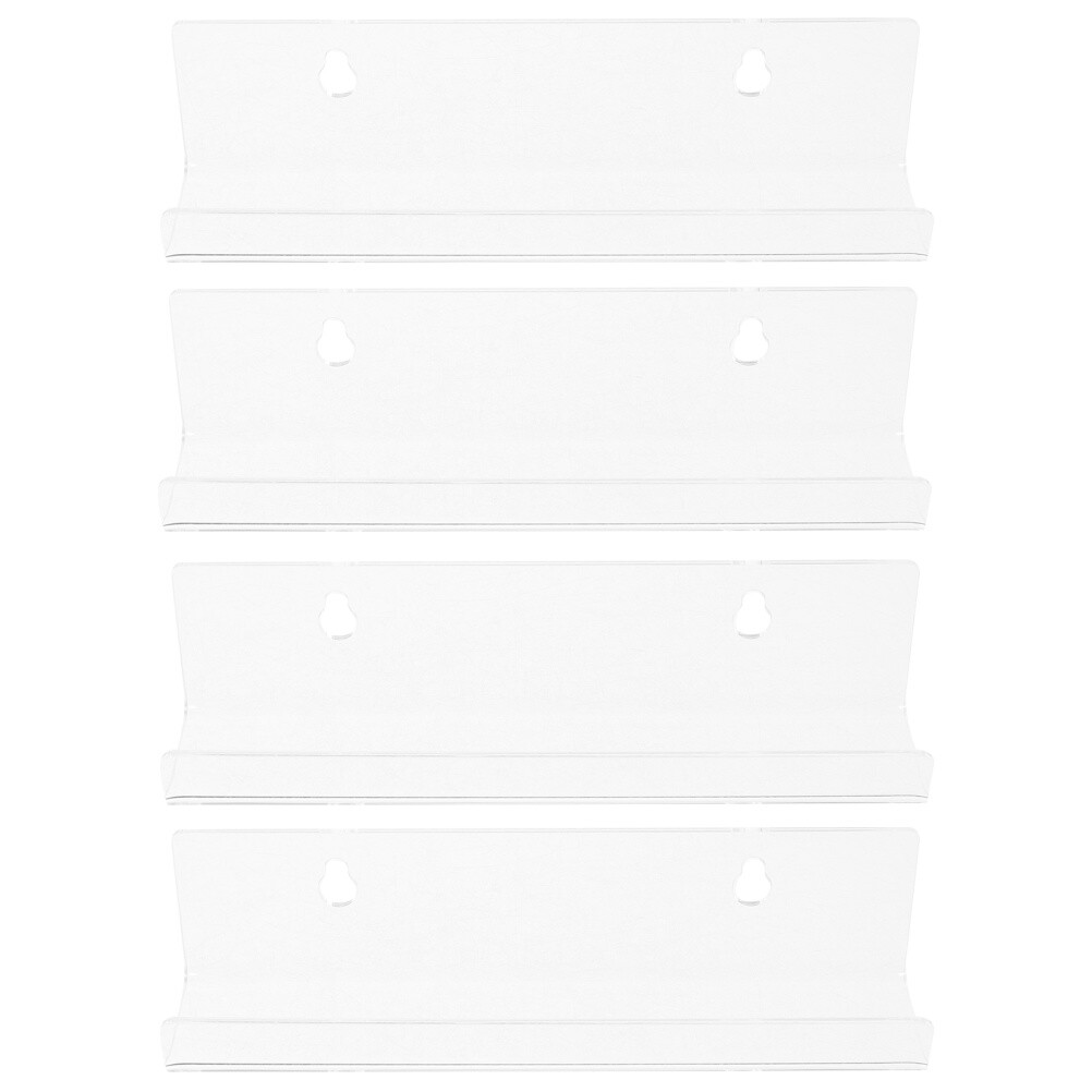 4PCS Acrylic Shelves Clear Book Shelves Book Shelf for Wall Clear Wall Shelves