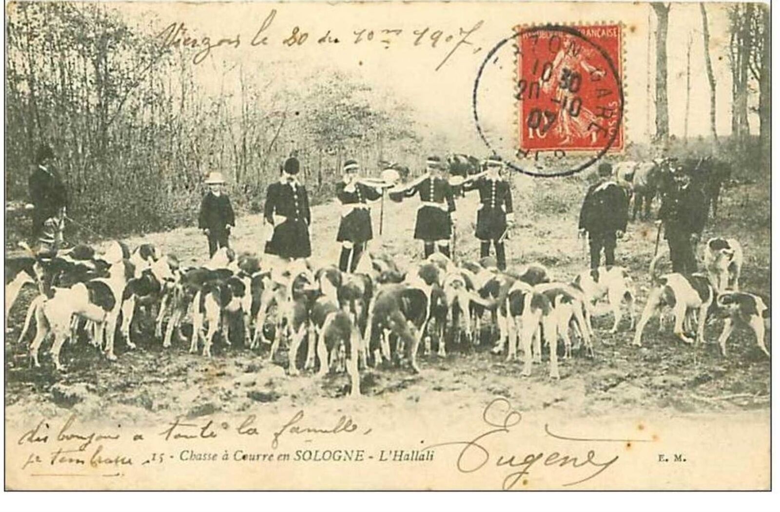 Sports.n° 52.CHASSE A Run IN SOLOGNE.L' Halloo