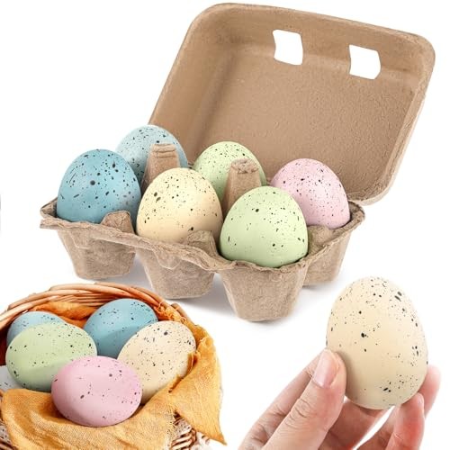 Pcs Foam Speckled Easter Eggs 2.4 Inch Colorful Fake Pastel Eggs 6 Blue Color