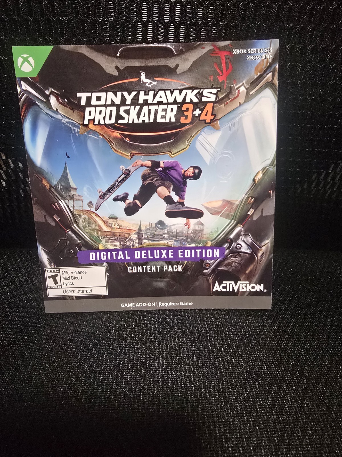 Tony Hawks Pro Skater 3+4 Deluxe Digital Upgrade For XBOX Series X Only NO GAME!