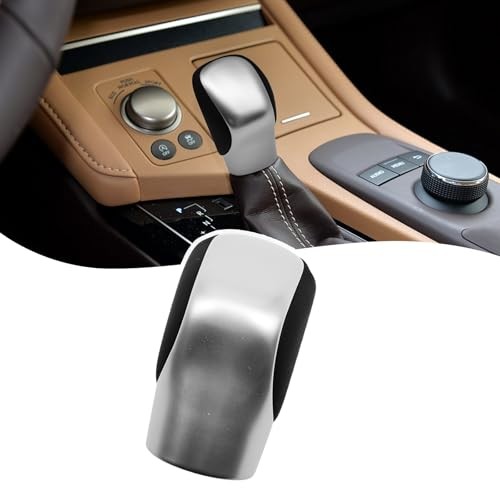 Black Leather Chrome Gear Shift Knob Shifter Compatible with Lexus ES GS GX is 