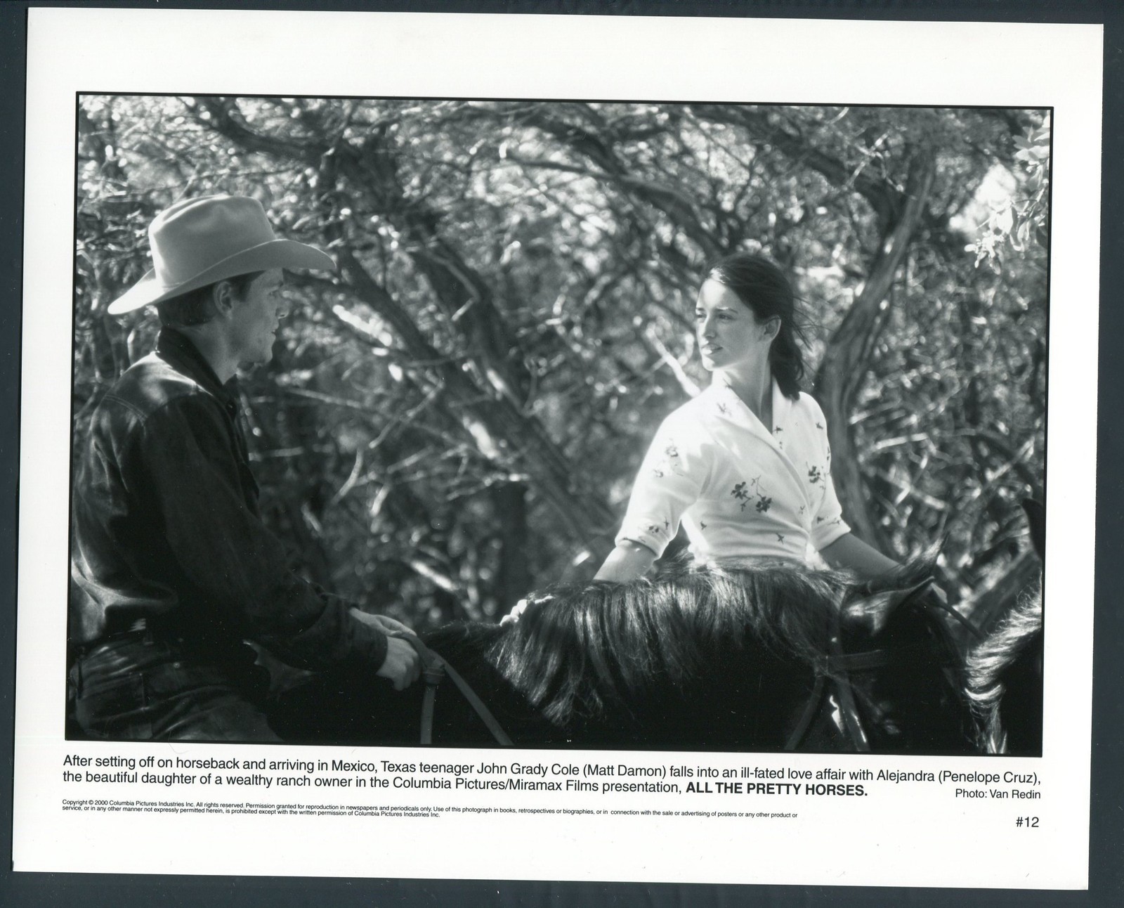 MATT DAMON PENELOPE CRUZ in All The Pretty Horses '00 COWBOY HAT