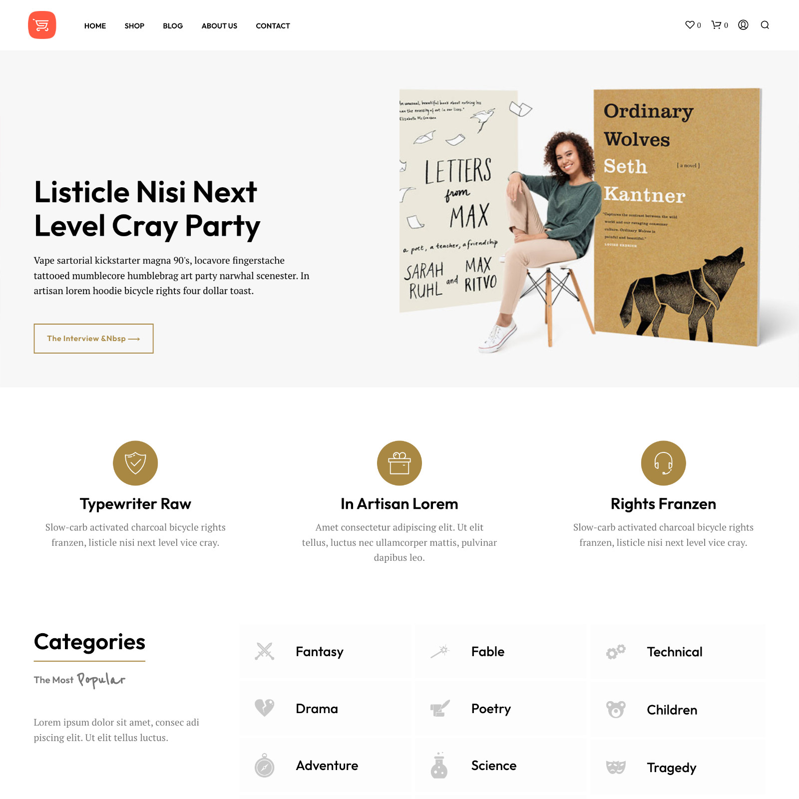 Online Bookstore Website Design for Sale with Free VPS Web Hosting