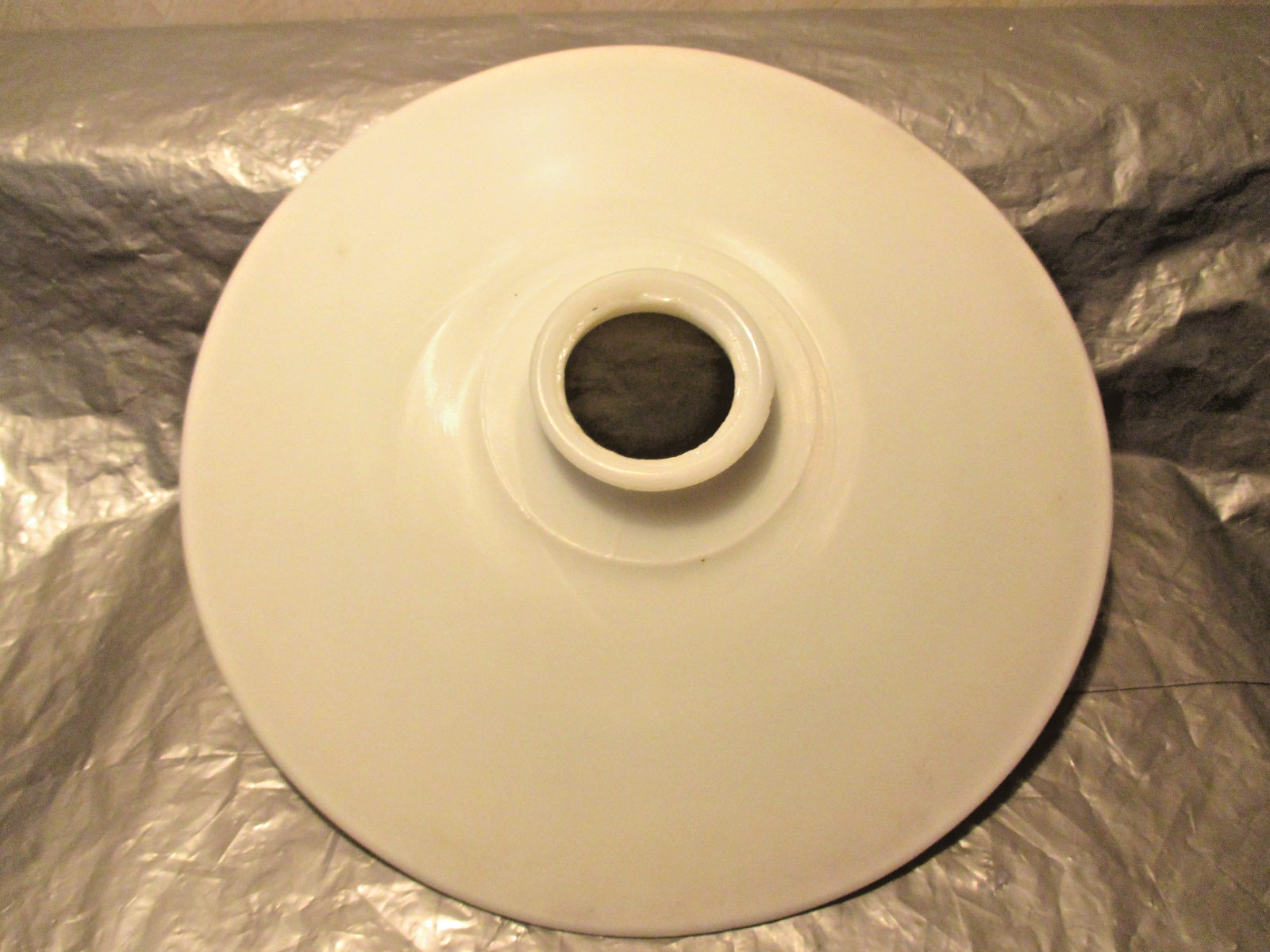 9 5/8" MILK GLASS FLAT INDUSTRIAL LAMP SHADE