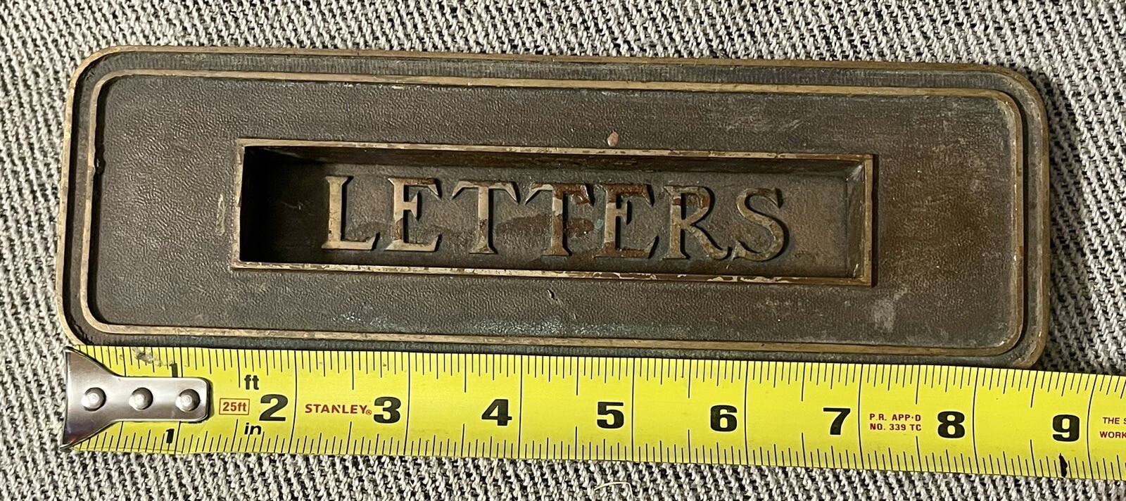 Antique Bronze Letters Slot with spring activated open/closed panel