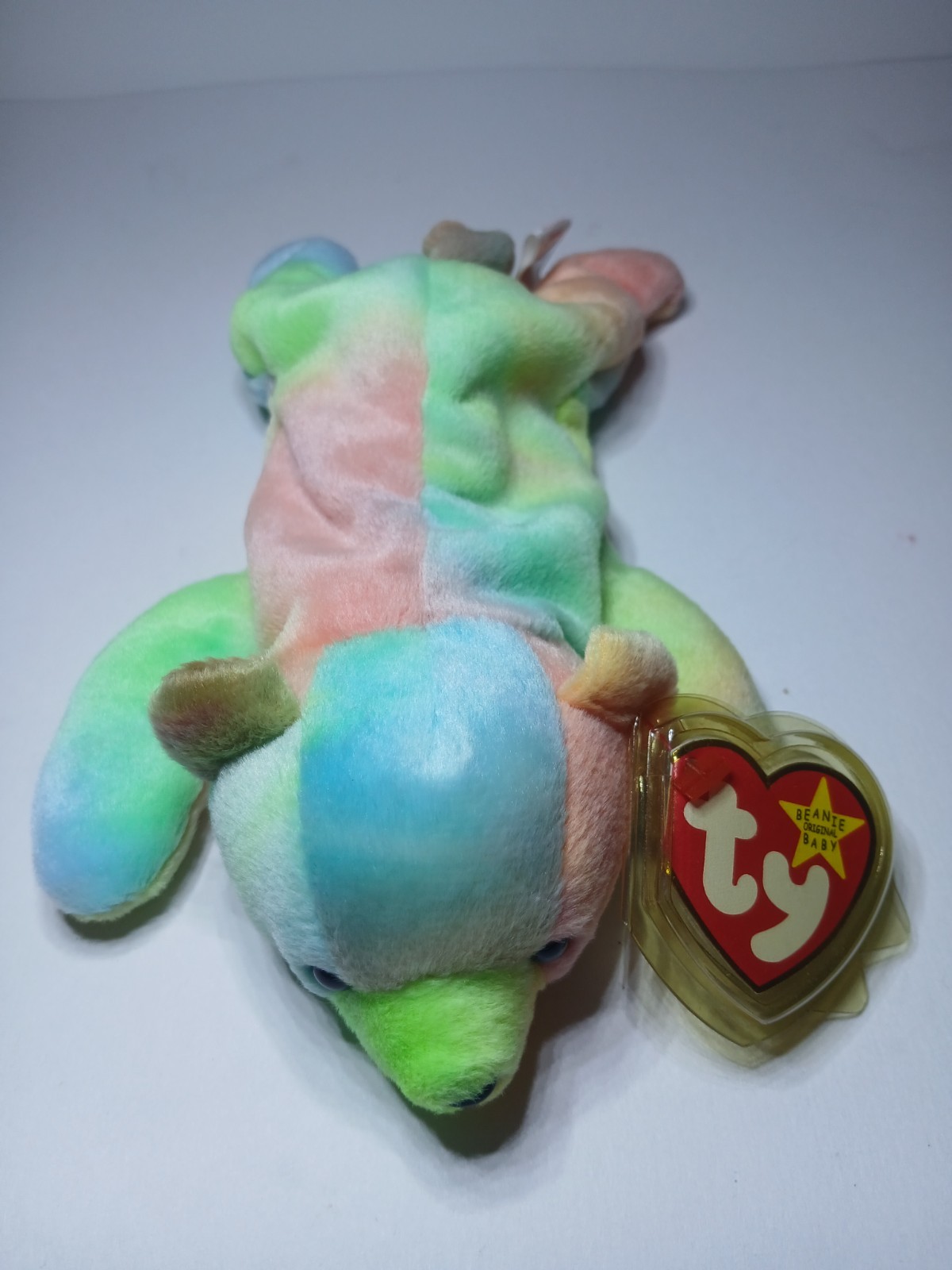 TY Sammy The Bear Beanie Baby 1999 Plush Toy Stuffed Animal MWMT Rainbow