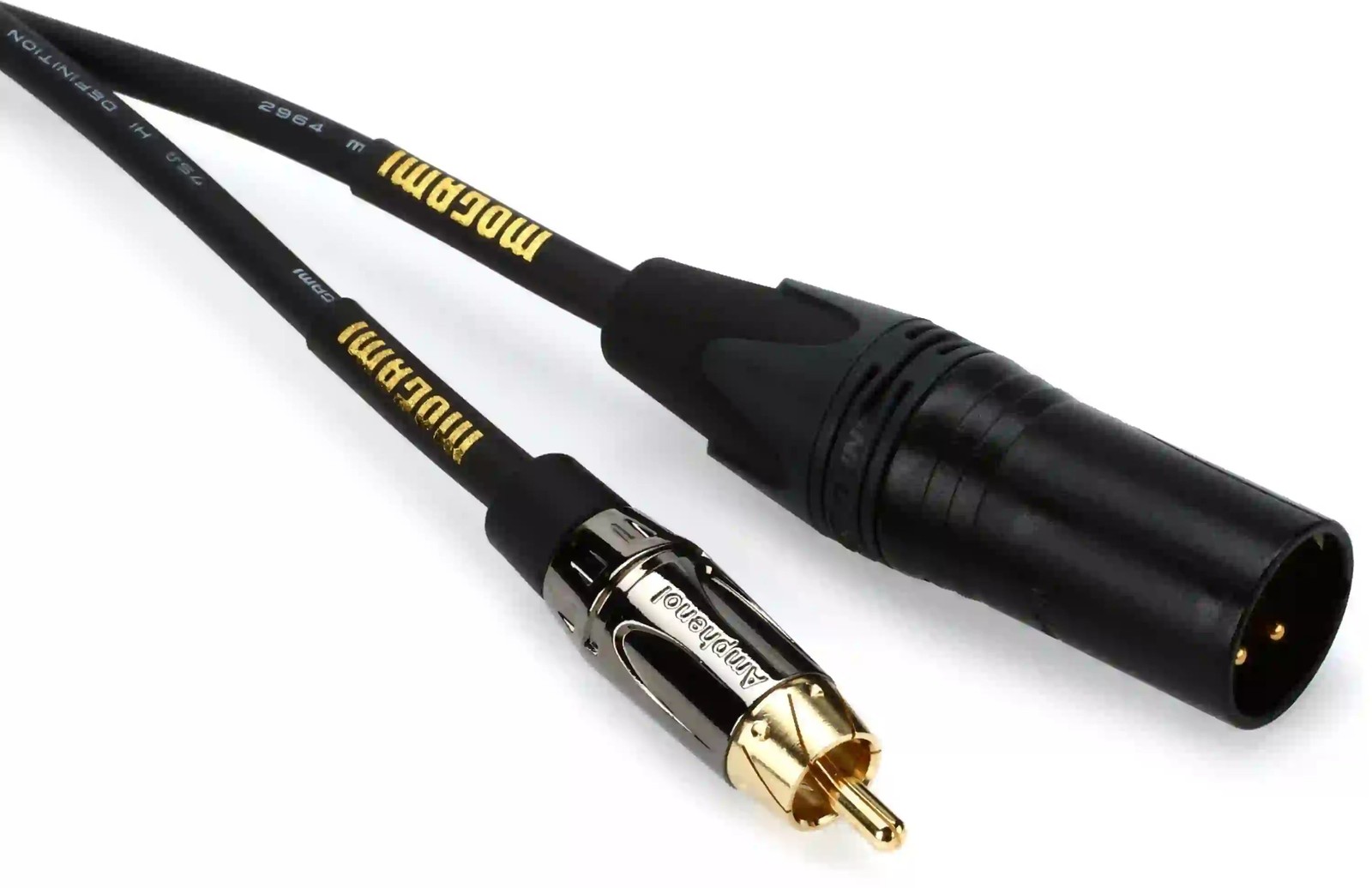 Mogami GOLD XLRM-RCA-20 Unbalanced Cable - 20 foot
