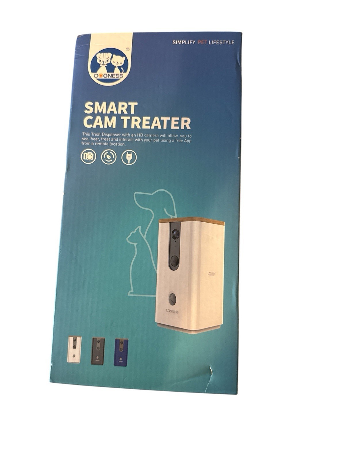 NIB DOGNESS Wi-Fi Pet Camera with Treat Dispenser for Dogs and Cats - With App