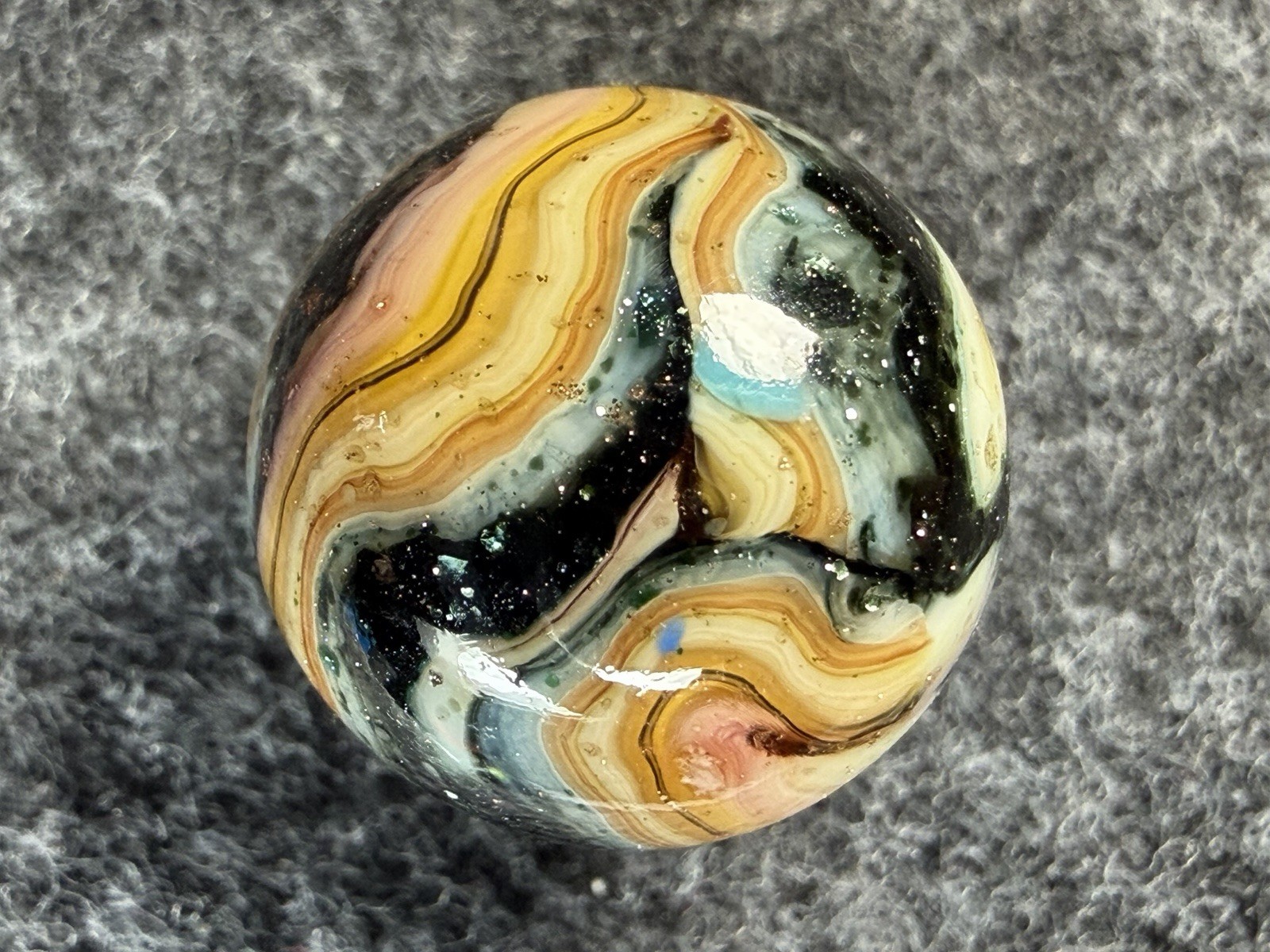 JABO Marbles Contract Run Badger Multi Color Lutz Dust Black AV Swirl. .740