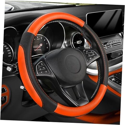  Steering Wheel Cover for Car, Standard Size 14.5-15 inch, Auto Interior 