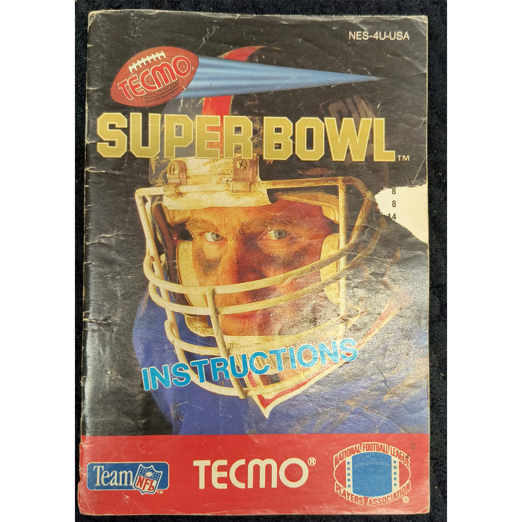 Tecmo Super Bowl  (NES) MANUAL ONLY/NO GAME-NO Tracking