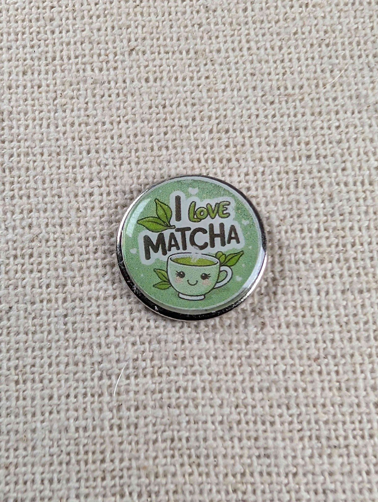 I Love Matcha Lapel Pin badge, Gift for a Matcha lover, Matcha Girlie