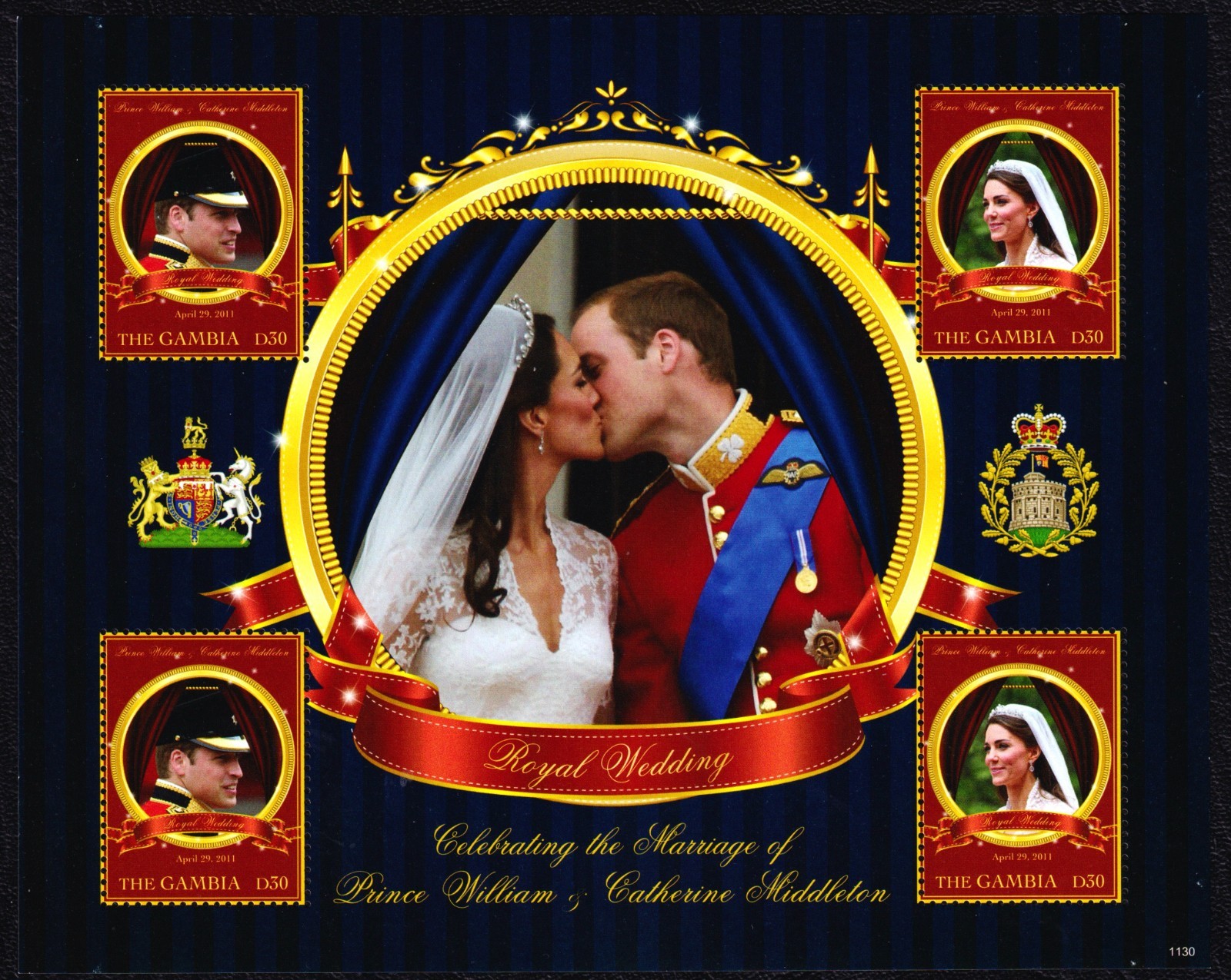 Gambia 2011 Prince William Wedding Mint MNH Miniature Sheet SC 3362