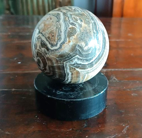1940s marble sphere with base