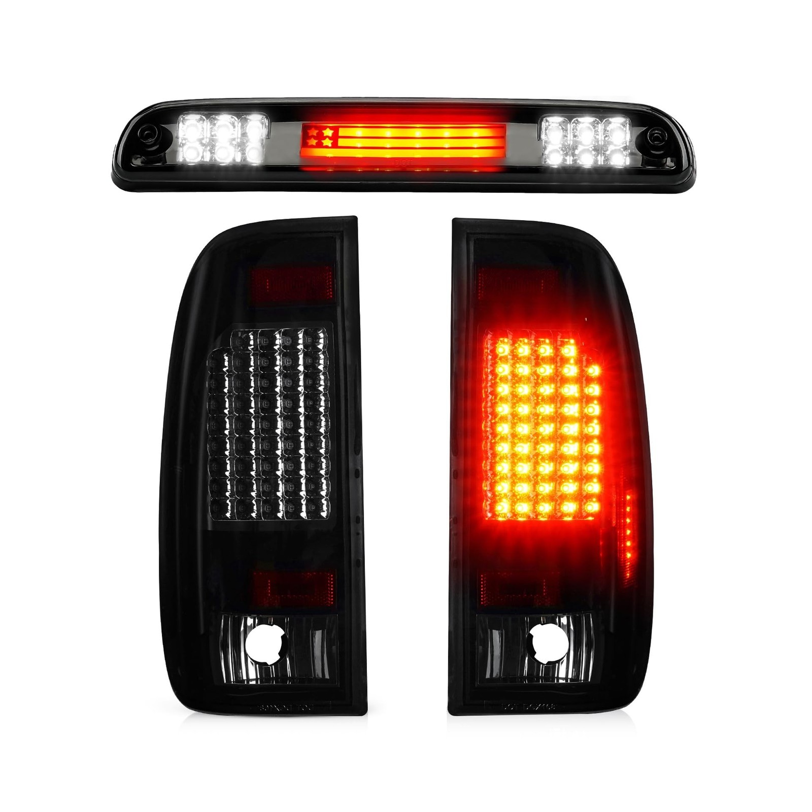 LED Tail Light Assembly + 3rd Brake Light Fit for F250 F350 F450 F550 Super D...
