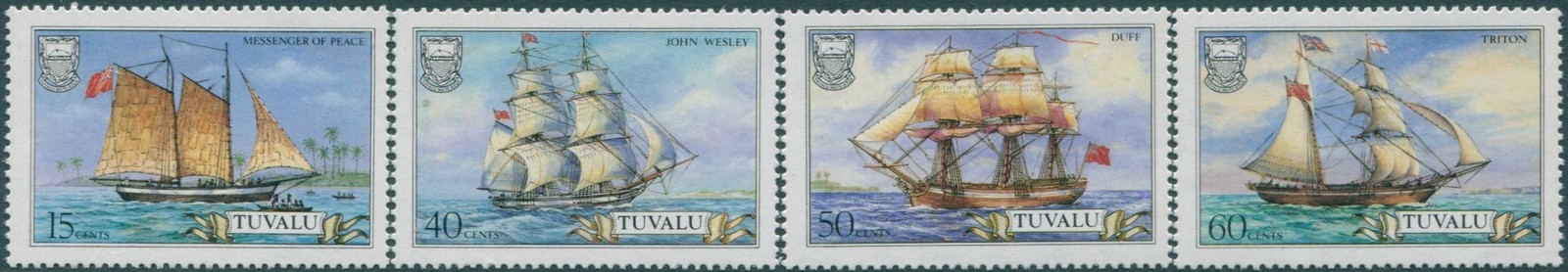 Tuvalu 1986 SG377-380 Ships set MNH