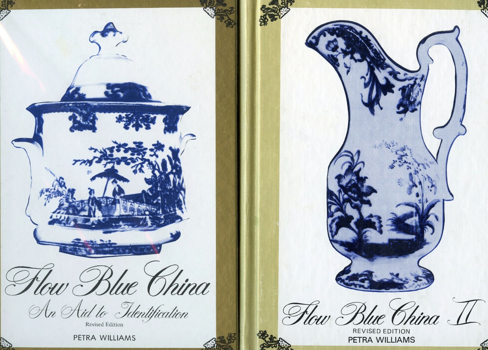 Flow Blue China Identification - Patterns Makers / Scarce Two-Volume Book Set