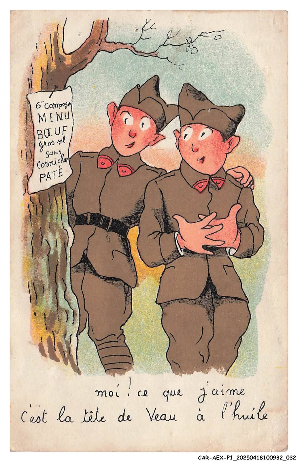 CAR-AEXP1-0039-MILITARIA - What I Love Is The Calf's Head In Oil