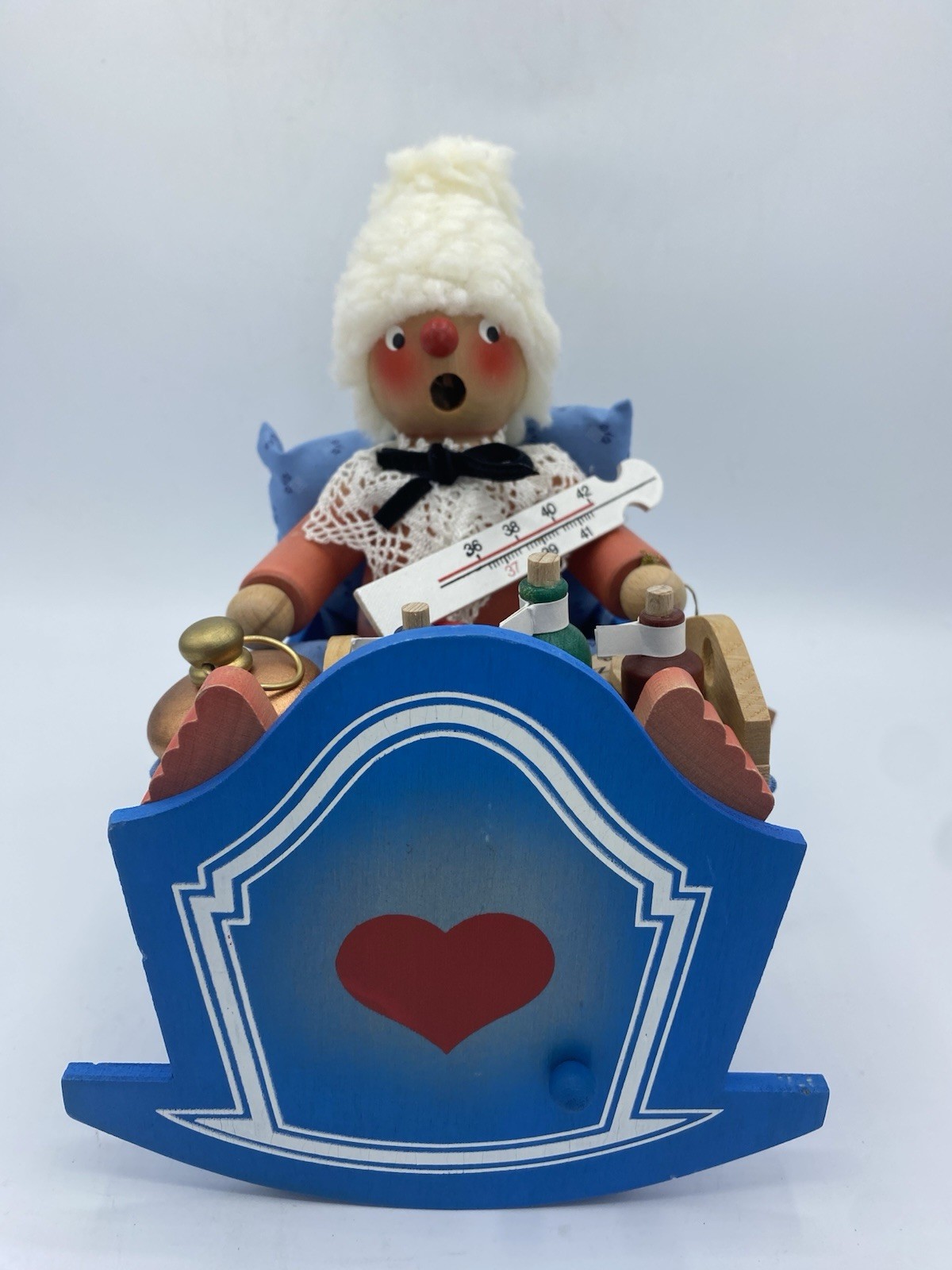 Christian Ulbricht Smoker Lady in Bed with Cold it’s a Rocking Music Box NWT