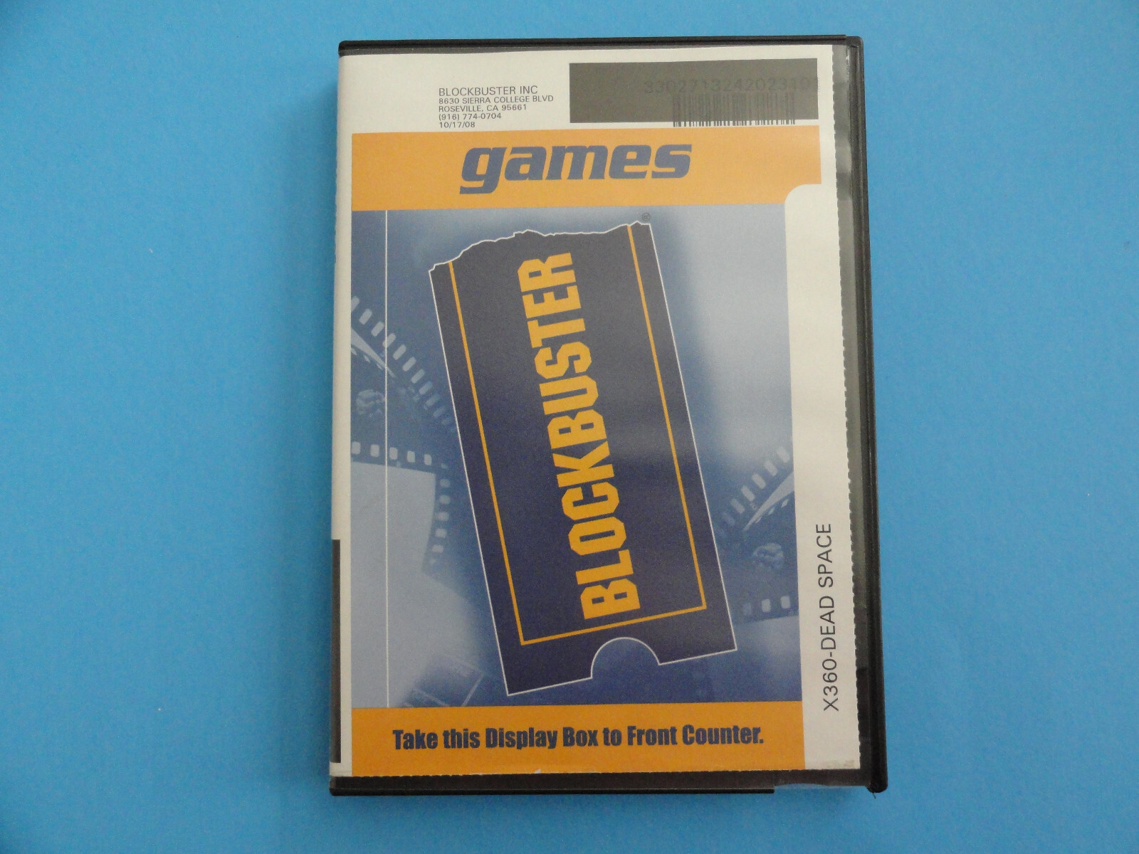 XBOX 360 DEAD SPACE BLOCKBUSTER VIDEO RENTAL CASE - NO GAME