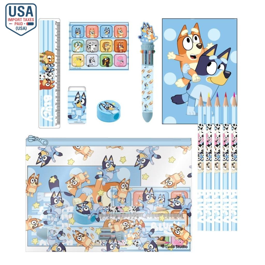 Bluey stationery set