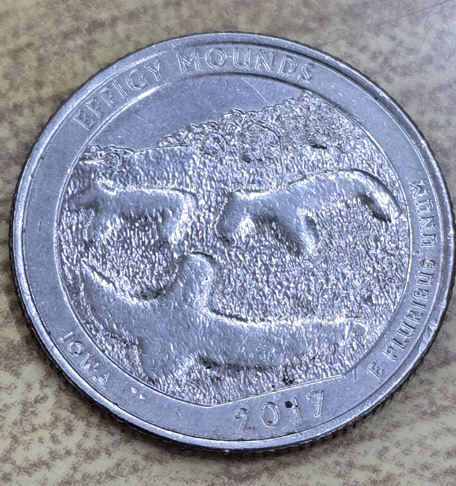 2017 America the Beautiful Quarter EFFIGY MOUNDS P MINT RARE Quarter