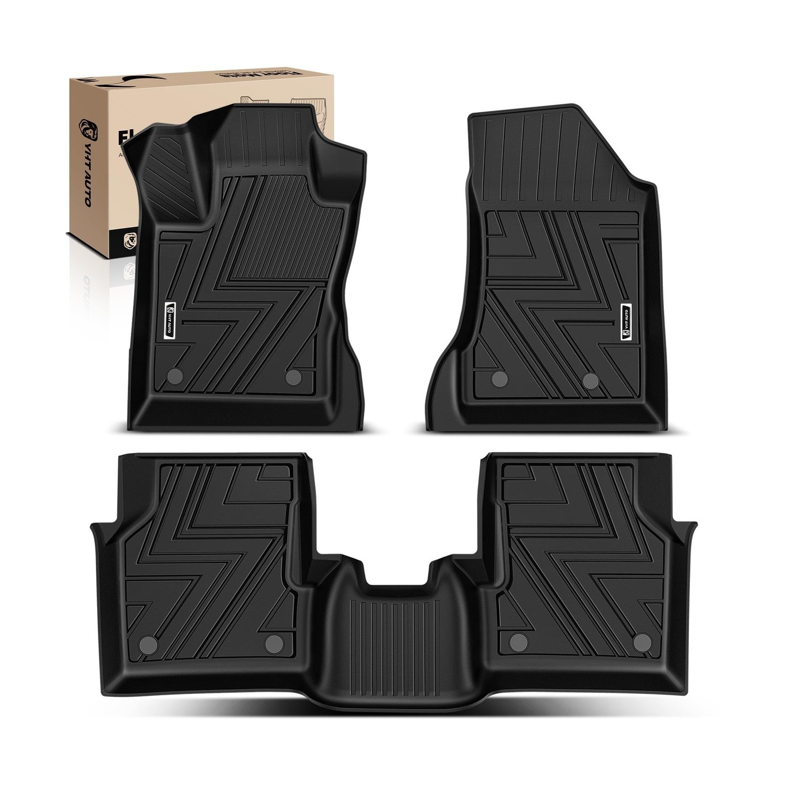 YHTAUTO Floor Mats Compatible with 2017-2025 Jeep Compass, TPE Floor Liners A...