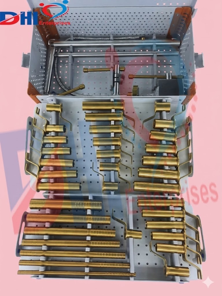 MISTubular Retractor Dilator Set Titanium Plasm Coated Orthopedic Instrument Box