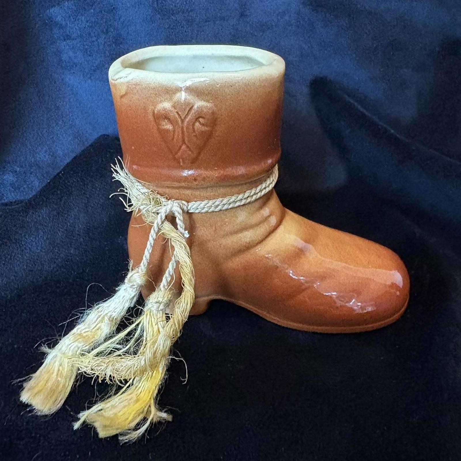 Vintage Pottery Boot Vase