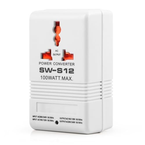 Voltage Converter 110V to 220V Step-Up & Step-Down Power Two-Way white